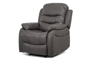 TV a relaxační křeslo, manuální polohování, potah šedá látka v dekoru vintage ků TV-4086 GREY
